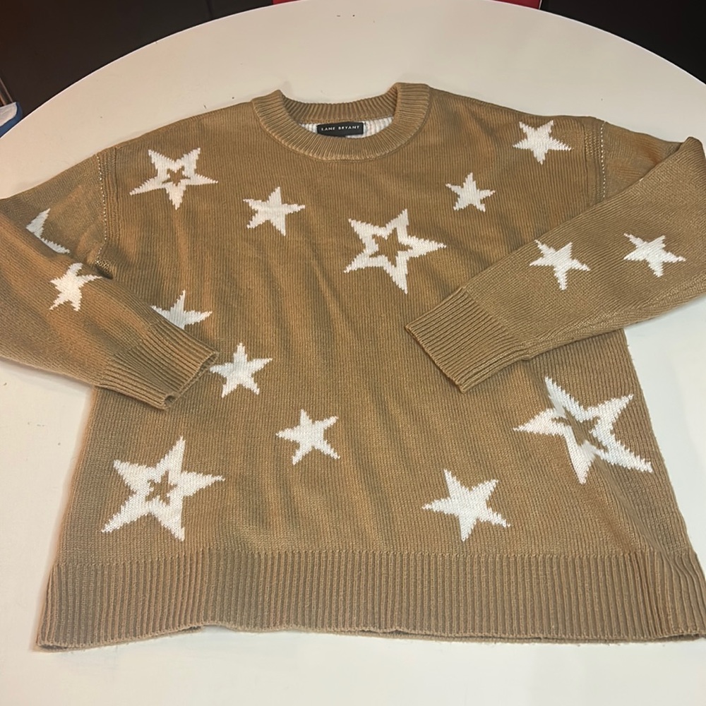 Crew-Neck Star Sweater 14/16 OOS on Lane Bryant Website
